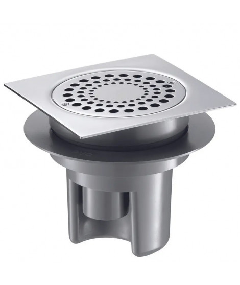 SIPHON DE SOL CHROME 150X150 HAUTEUR REGLABLE A 85MM