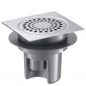 SIPHON DE SOL CHROME 150X150 HAUTEUR REGLABLE A 85MM