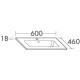 PLAN DOMAO CERAMIQUE L60 SIMPLE VASQUE BLANC PROFONDEUR 46CM