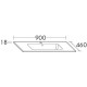 PLAN DOMAO CERAMIQUE L90 SIMPLE VASQUE BLANC PROFONDEUR 46CM
