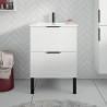 CAISSON DOMAO L80 2 TIROIRS POUR SIMPLE VASQUE BLANC L78XH64XP45