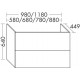 CAISSON DOMAO L80 2 TIROIRS POUR SIMPLE VASQUE CHENE L78XH64XP45