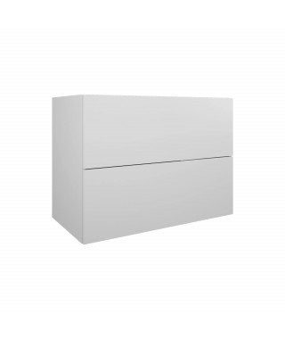CAISSON DOMAO L90 2 TIROIRS POUR SIMPLE VASQUE BLANC L88XH64XP45