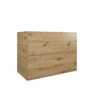 CAISSON DOMAO L90 2 TIROIRS POUR SIMPLE VASQUE CHENE L88XH64XP45