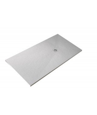 RECEVEUR DOMAO BLANC ARDOISE 160X80 GRILLE RESINE