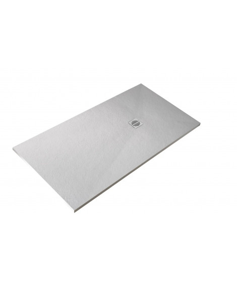 RECEVEUR DOMAO BLANC ARDOISE 160X80 GRILLE RESINE