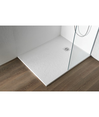 RECEVEUR DOMAO BLANC ARDOISE 180X90 GRILLE RESINE