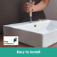 LOGIS MITIGEUR LAV. 210 BEC HAUT A/TIRETTE VIDAGE SYNTHETIQUE CHROME