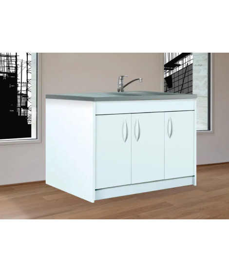 MEUBLE SOUS EVIER 120 DEPLIANT CLIC CLAC 2 PORTES