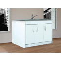 MEUBLE SOUS EVIER 120 DEPLIANT CLIC CLAC 2 PORTES