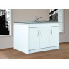 MEUBLE SOUS EVIER 120 DEPLIANT CLIC CLAC 2 PORTES