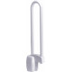 BARRE D'APPUI RELEVABLE 600MM Ø30 ALU + EPOXY BLANC