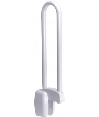 BARRE D'APPUI RELEVABLE 600MM Ø30 ALU + EPOXY BLANC