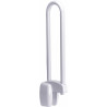 BARRE D'APPUI RELEVABLE 600MM Ø30 ALU + EPOXY BLANC