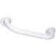 BARRE D'APPUI DROITE 600MM Ø30 ALU+EPOXY BLANC  VIS CACHEES