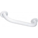 BARRE D'APPUI DROITE 600MM Ø30 ALU+EPOXY BLANC  VIS CACHEES