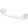 BARRE D'APPUI DROITE 600MM Ø30 ALU+EPOXY BLANC  VIS CACHEES