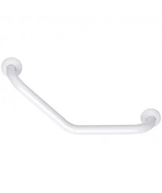 BARRE D'APPUI COUDEE 135° Ø30 L265 ALU+EPOXY BLANC VIS CACHEES