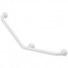 BARRE D'APPUI COUDEE 135° Ø30 L40 3 POINTS DE FIXATION ALU+ EPOXY BLANC VIS CACHEES
