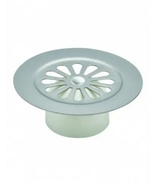 GRILLE INOX Ø8 MM PR BONDE RECEVEUR Ø60MM SORTIE VERTICALE REF3112/3122/5751