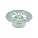 GRILLE INOX Ø8 MM PR BONDE RECEVEUR Ø60MM SORTIE VERTICALE REF3112/3122/5751