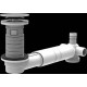TUBULURE GAIN PLACE LAVABO AVEC BONDE INTEGREE H100MM CLAPET INOX PRISES