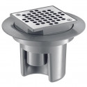 SIPHON DE SOL CHROME 100X100 HAUTEUR REGLABLE A 30MM