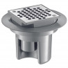 SIPHON DE SOL CHROME 100X100 HAUTEUR REGLABLE A 30MM