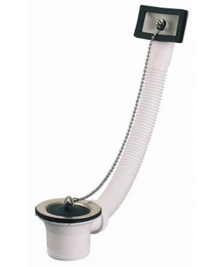 BONDE EVIER INOX AVEC BOUCHON H AVEC TROP PLEIN PLASTIQUE