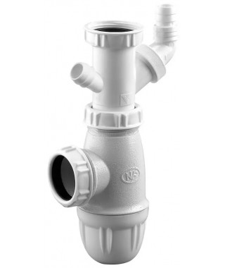 SIPHON EVIER REGLABLE AVEC PRISE MACHINE A LAVER PLASTIQUE NF