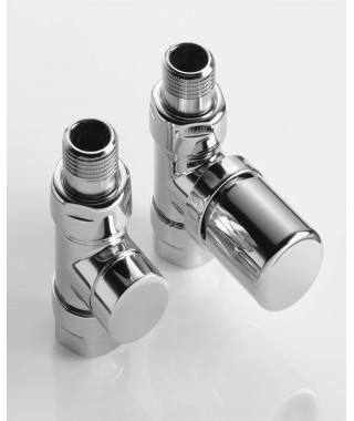 ROBINETTERIE THERMOSTATISABLE DROIT 1/2'', TETE MANUELLE - KIT C CHROME