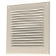 Grille extérieure métallique d'aération à auvent GAT - aluminium gris - dimensions de 250x250 mm