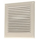 Grille extérieure métallique d'aération à auvent GAT - aluminium gris - dimensions de 250x250 mm