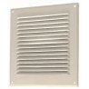 Grille extérieure métallique d'aération à auvent GAT - aluminium gris - dimensions de 250x250 mm