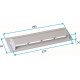 Auvent maçonnerie placé du côté extérieur - blanc - dimensions de 295 x 83 x 30 mm