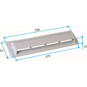 Auvent maçonnerie placé du côté extérieur - blanc - dimensions de 295 x 83 x 30 mm
