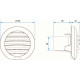 Auvent extérieur pour entrée d'air EHT et EFT - blanc - diamètre intérieur de 100 mm