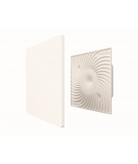Kit grille de ventilation plastique fixe ColorLINE® - débit de 15 à 60 m³/h - blanc flocon - diamètre de 80 mm