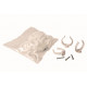 Lot de 20 colliers blancs complets (avec vis) diamètre 51mm