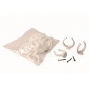 Lot de 20 colliers blancs complets (avec vis) diamètre 51mm