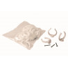 Lot de 20 colliers blancs complets (avec vis) diamètre 51mm