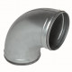 Coude galvanisé 90° à joint - Diamètre 160 mm embouti - Permet le changement de direction étanche d'un réseau à 90°