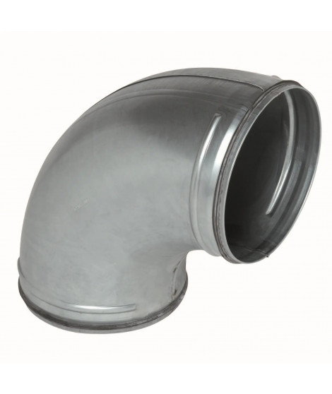 Coude galvanisé 90° à joint - Diamètre 200 mm embouti - Permet le changement de direction étanche d'un réseau à 90°