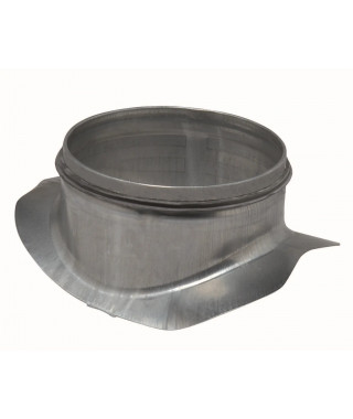 Piquage équerre circulaire galvanisé à joint - Diamètre 160/200 - Piquage à 90° à fixer sur conduit circulaire