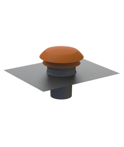 ENT/SORT D AIR TOITURE ROUGE DIAM 160MM RONDE