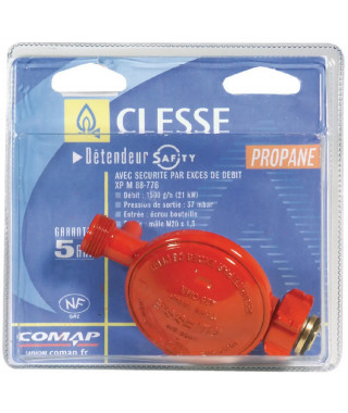DETENDEUR A SECURITE PROPANE 1.5KG 37MB EMBOUTS M20X1.5