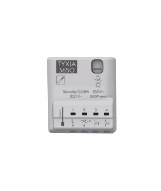 TYXIA 3650 RECEPTEUR FILAIRE ECLAIRAGE VARIATION + MINUTERIE, SANS NEUTRE