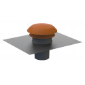 CHAPEAU TOITURE 160 ROUGE FORME RONDE