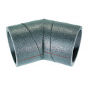 C 45 125 PE CR - COUDE A 45° EN PE ISOLE POUR