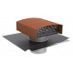 CHAPEAU TOITURE ROUGE D160 FORME RECTANGULAIRE